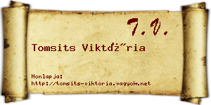 Tomsits Viktória névjegykártya